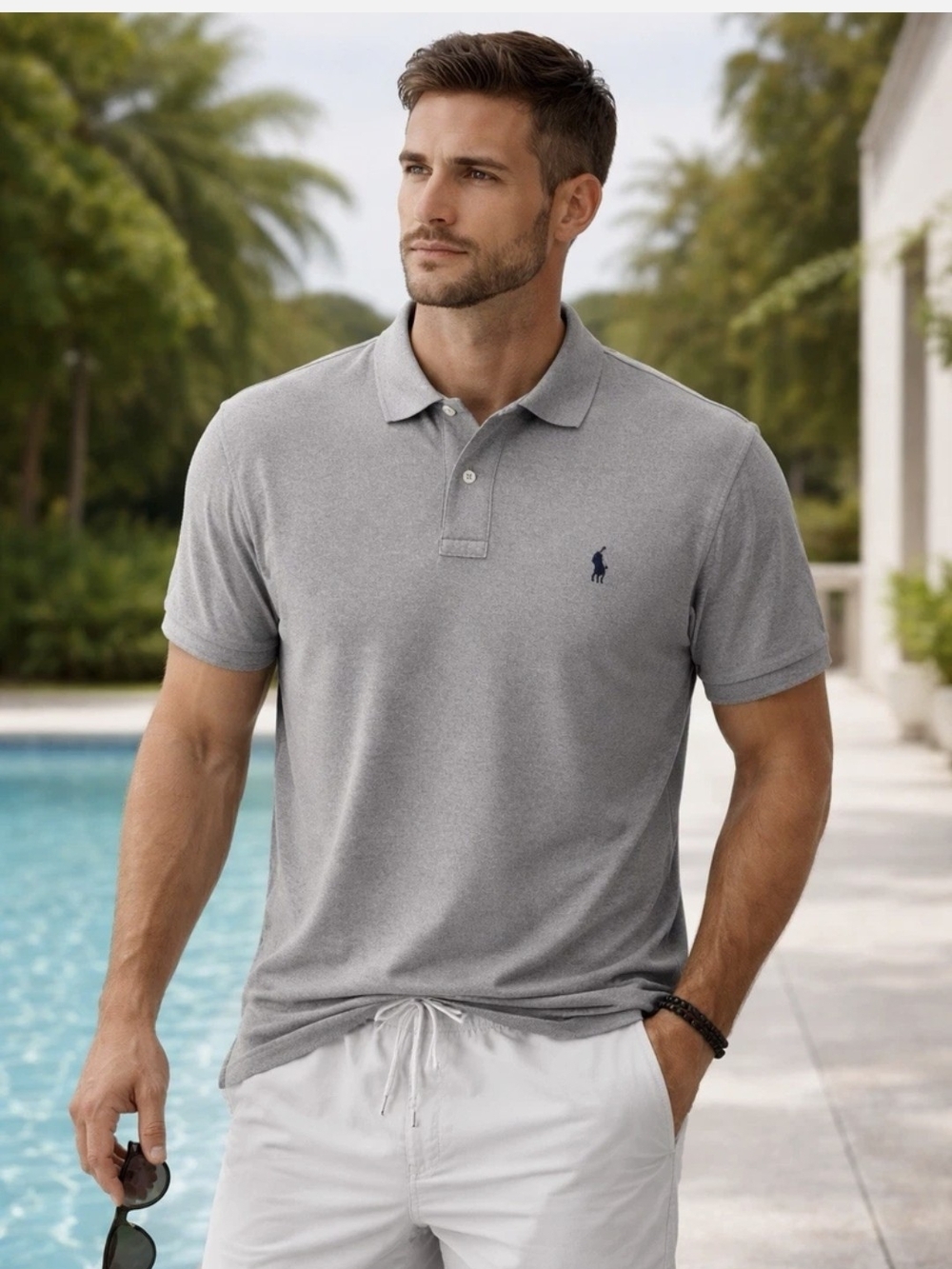 Polo Ralph Lauren Performance Polo Shirt Gray Short-Sleeve - XL